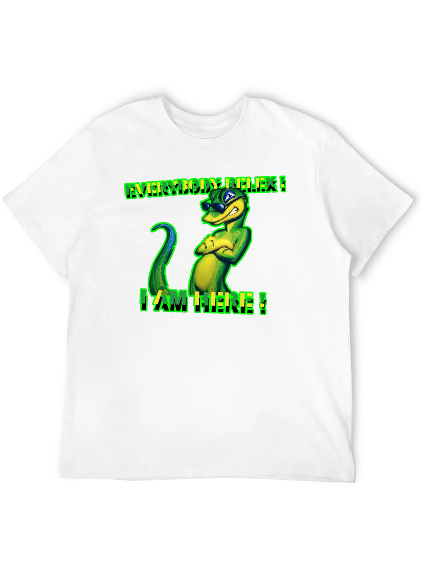 Relaxed Gecko T-Shirt - I Am Here!