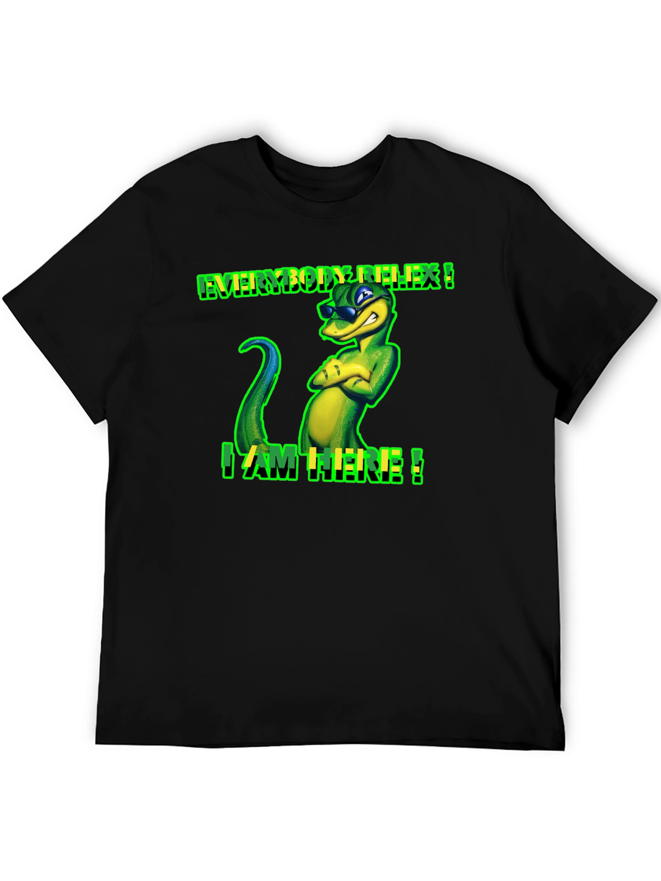Relaxed Gecko T-Shirt - I Am Here!