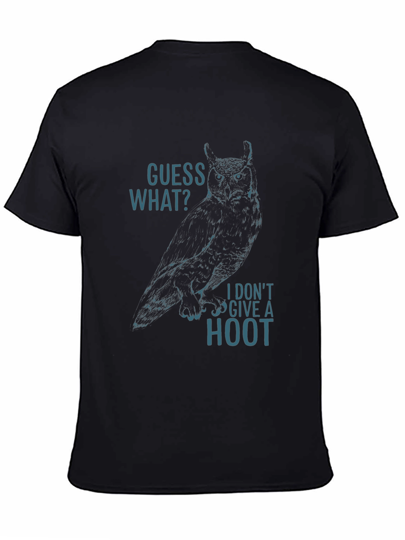 Guess What? Owl Graphic Tee - Black