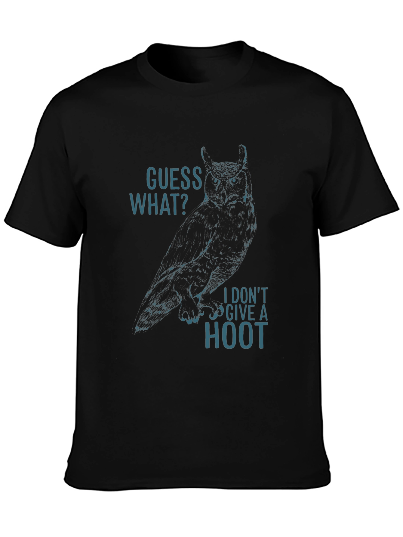 Guess What? Owl Graphic Tee - Black