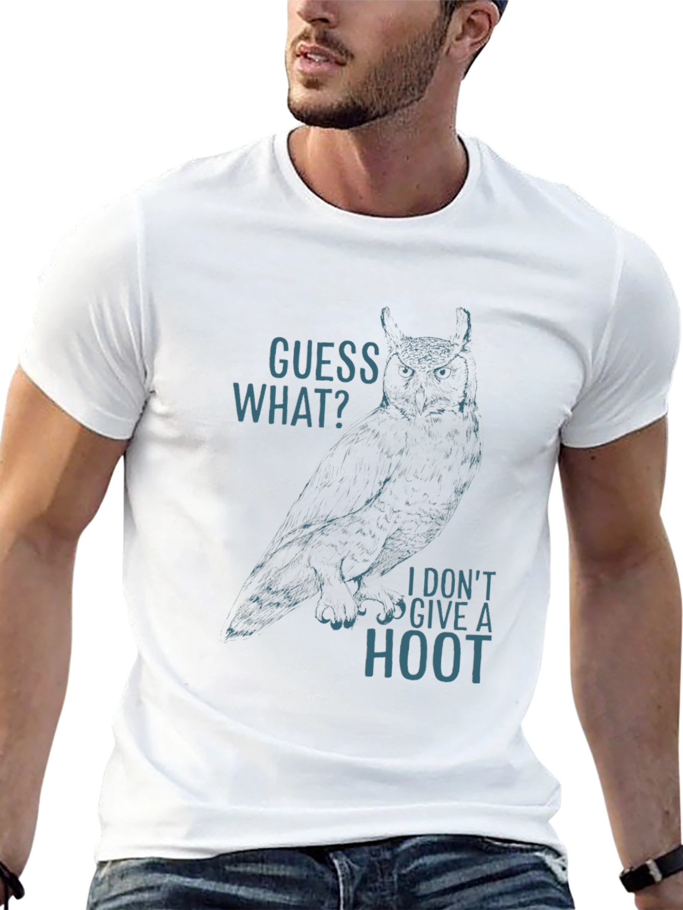 Guess What? Owl Graphic Tee - Black