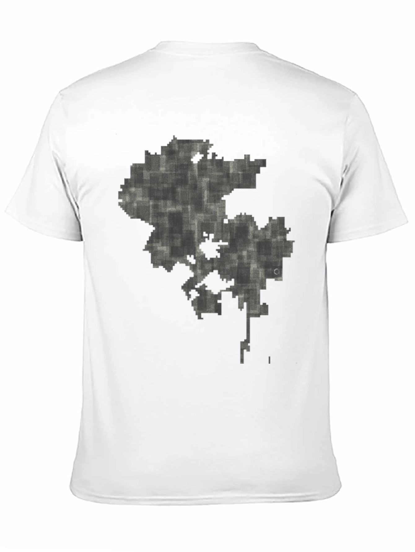 Abstract Pixel Map Graphic Tee - Black