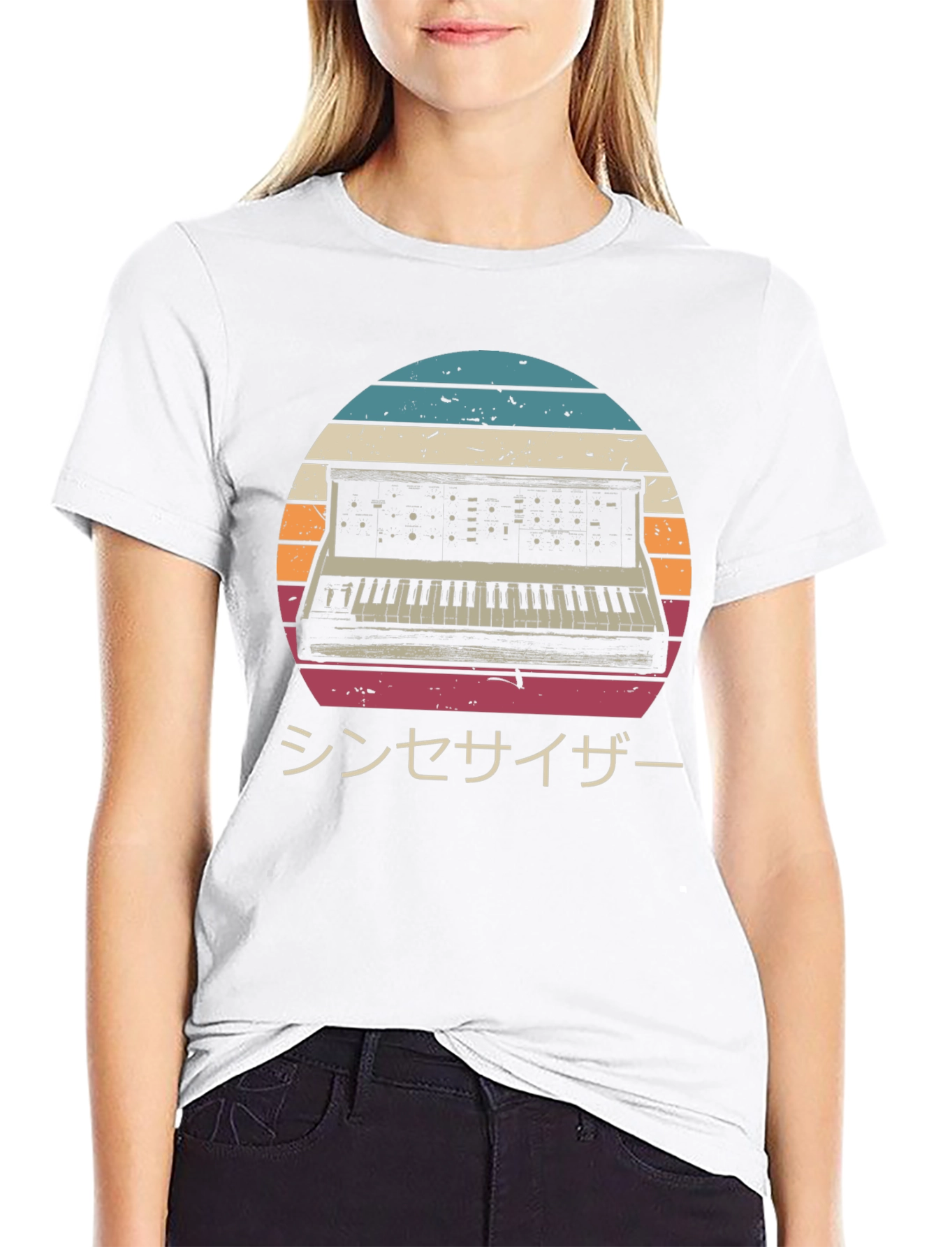 Retro Synthwave T-Shirt - Japanese Synthesizer Design