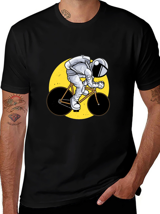 Astronaut Cyclist Graphic T-Shirt
