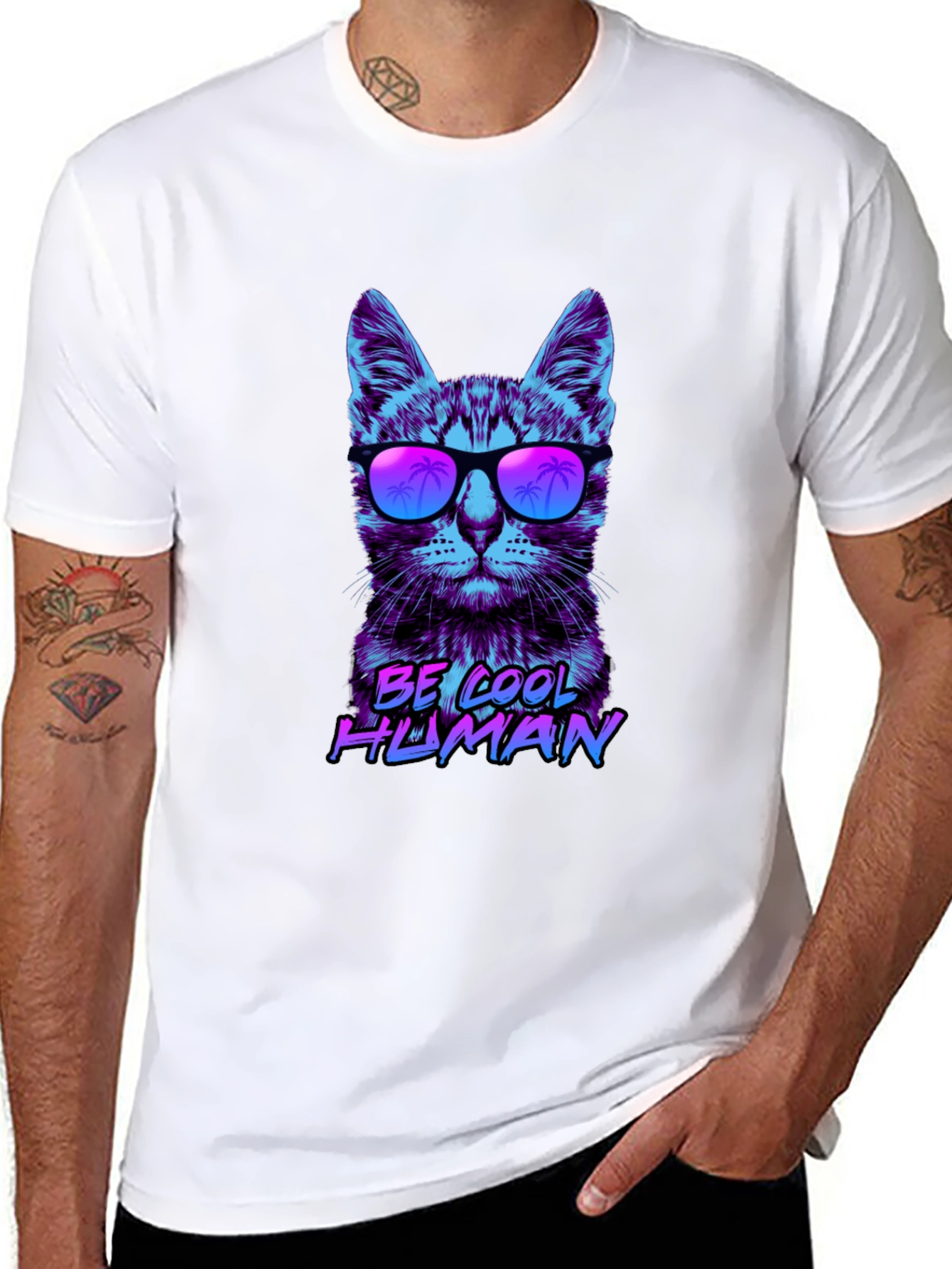 Cool Cat Graphic Tee - Be Cool Human