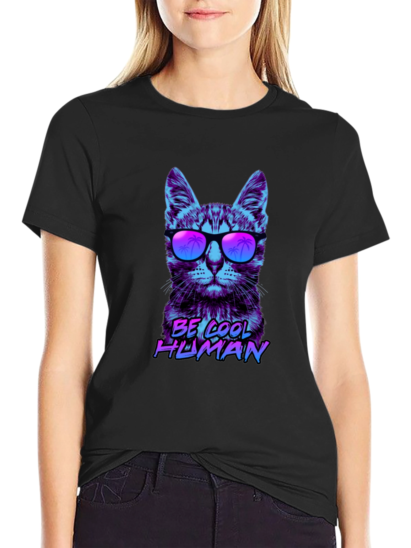Cool Cat Graphic Tee - Be Cool Human
