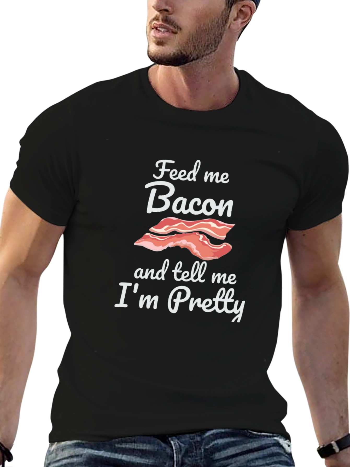 Feed Me Bacon T-Shirt - Funny Foodie Tee