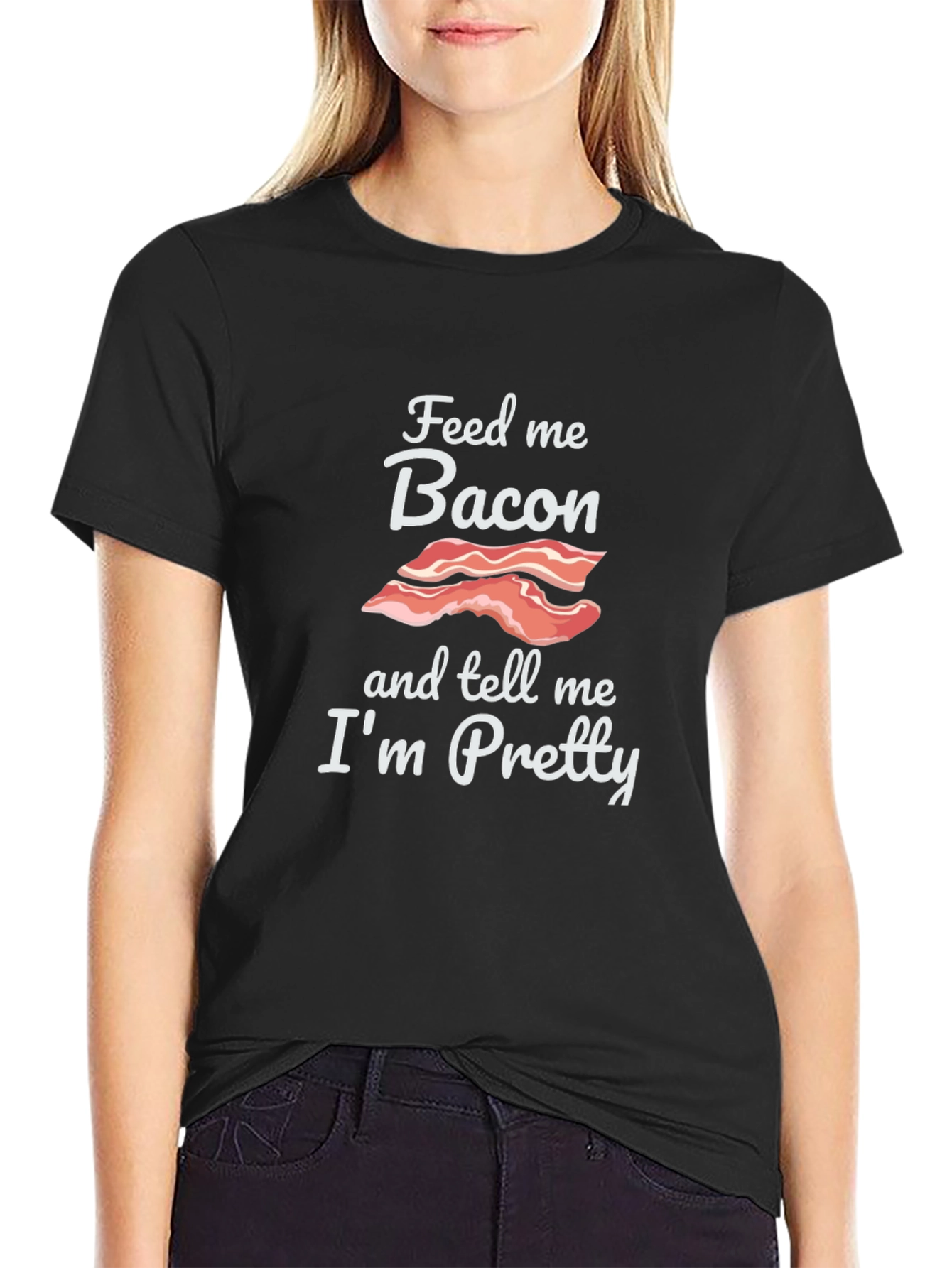 Feed Me Bacon T-Shirt - Funny Foodie Tee