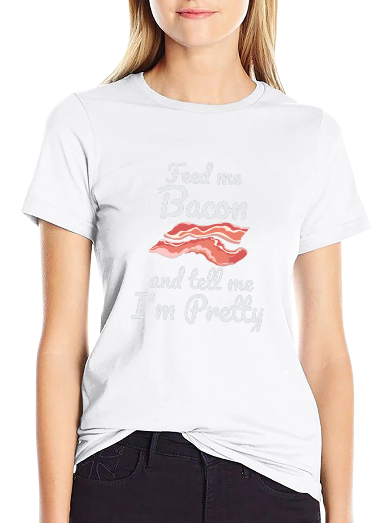 Feed Me Bacon T-Shirt - Funny Foodie Tee