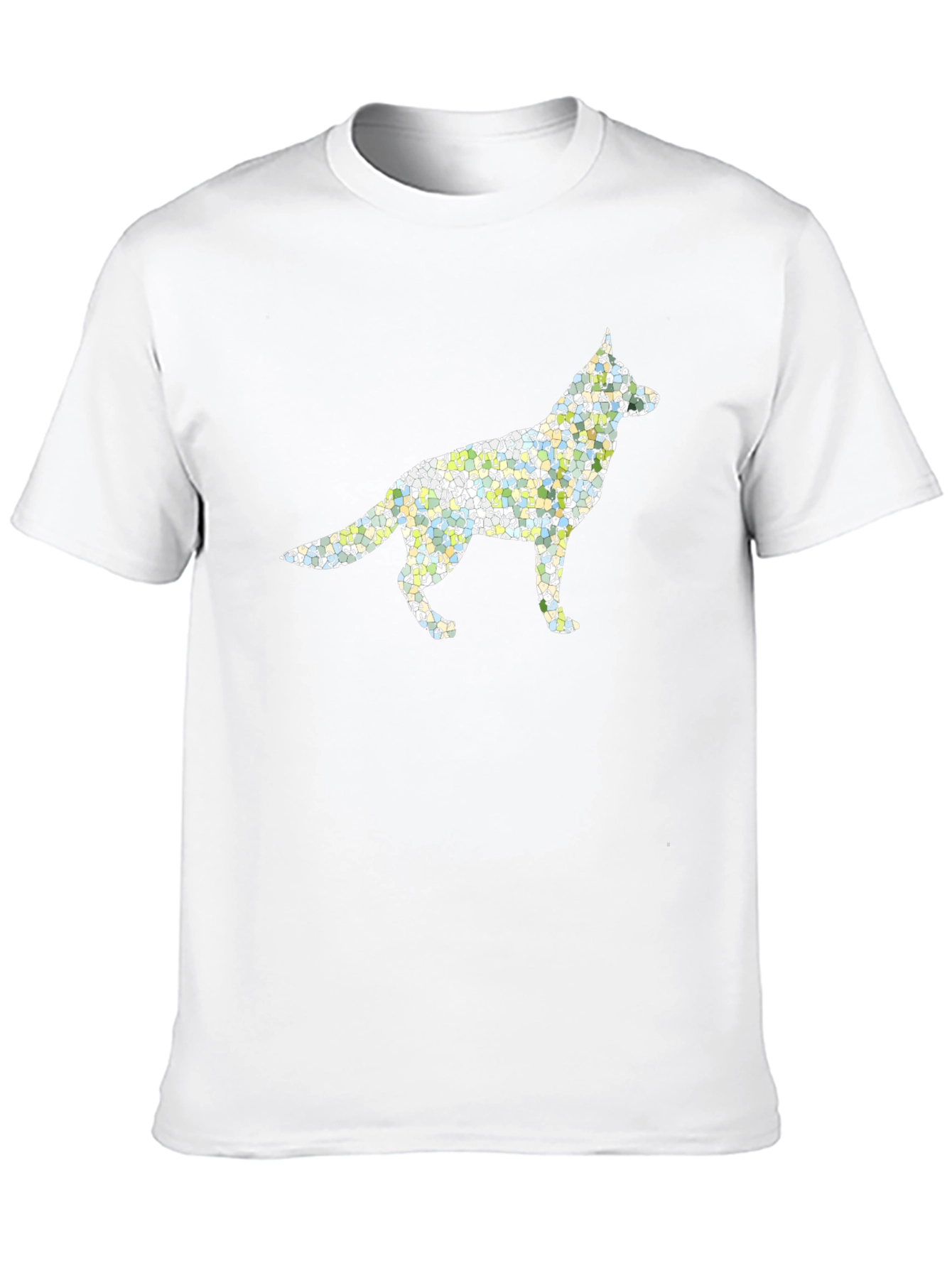 Dog Breed Silhouette Mens Black T-Shirt