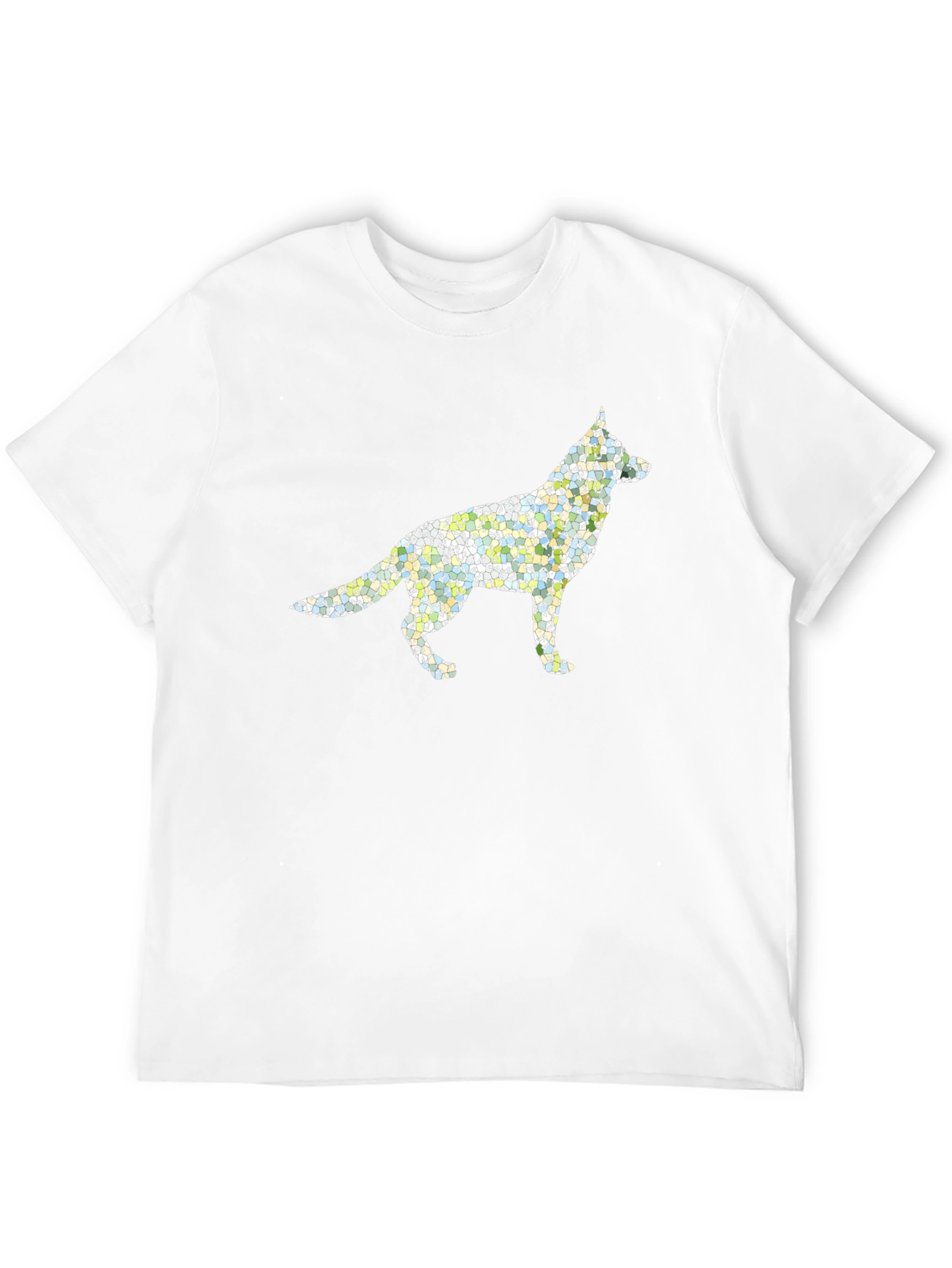 Dog Breed Silhouette Mens Black T-Shirt