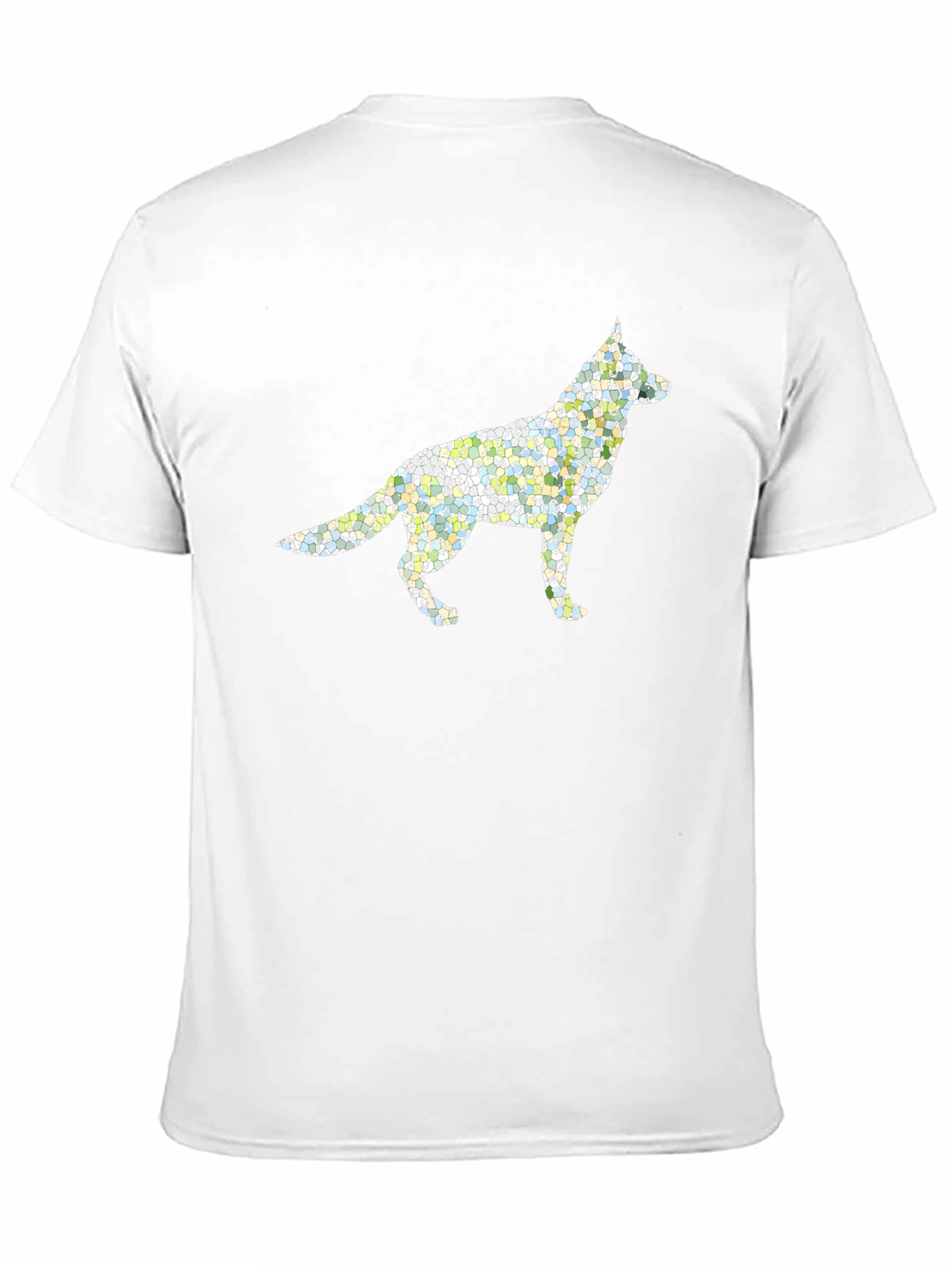 Dog Breed Silhouette Mens Black T-Shirt