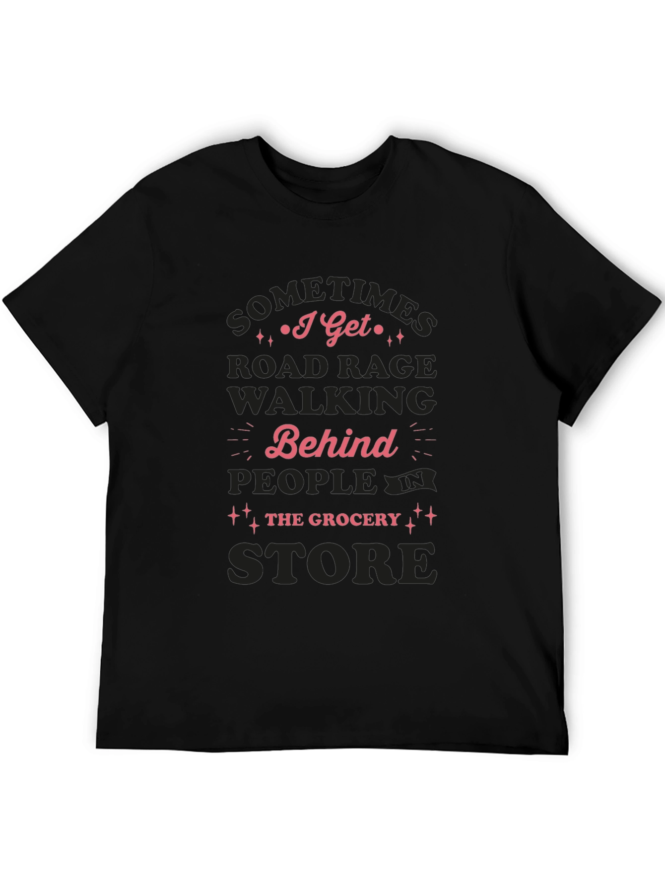 Road Rage Grocery Store Black T-Shirt