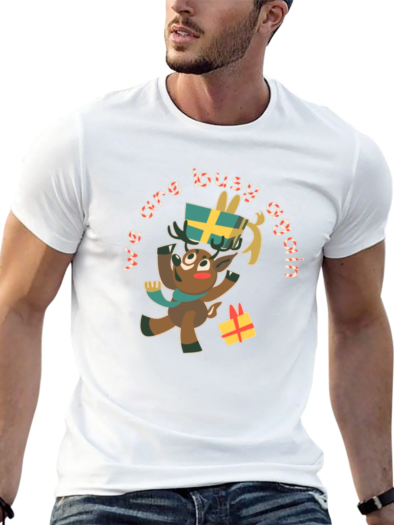 Festive Reindeer Graphic Tee