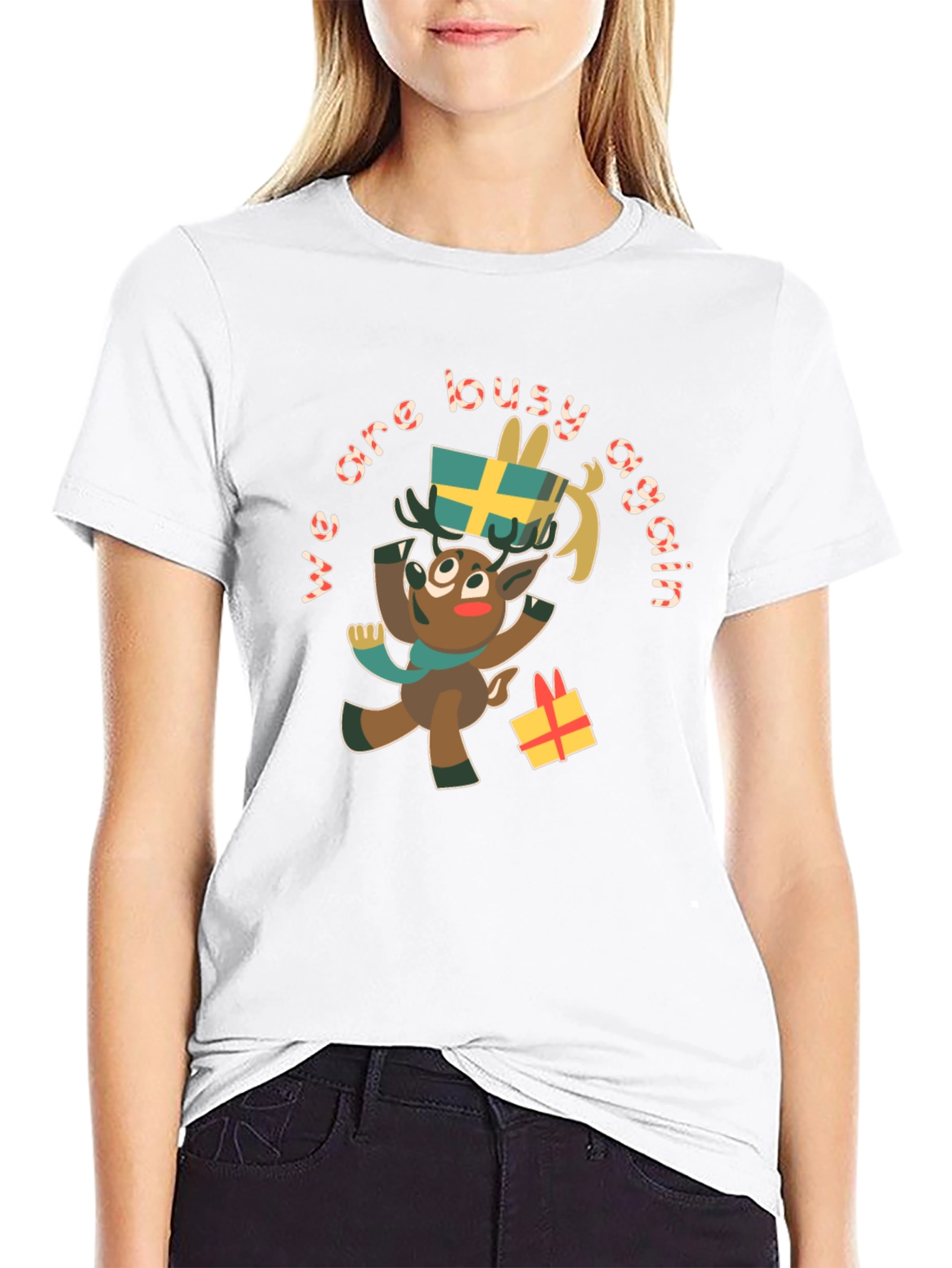 Festive Reindeer Graphic Tee
