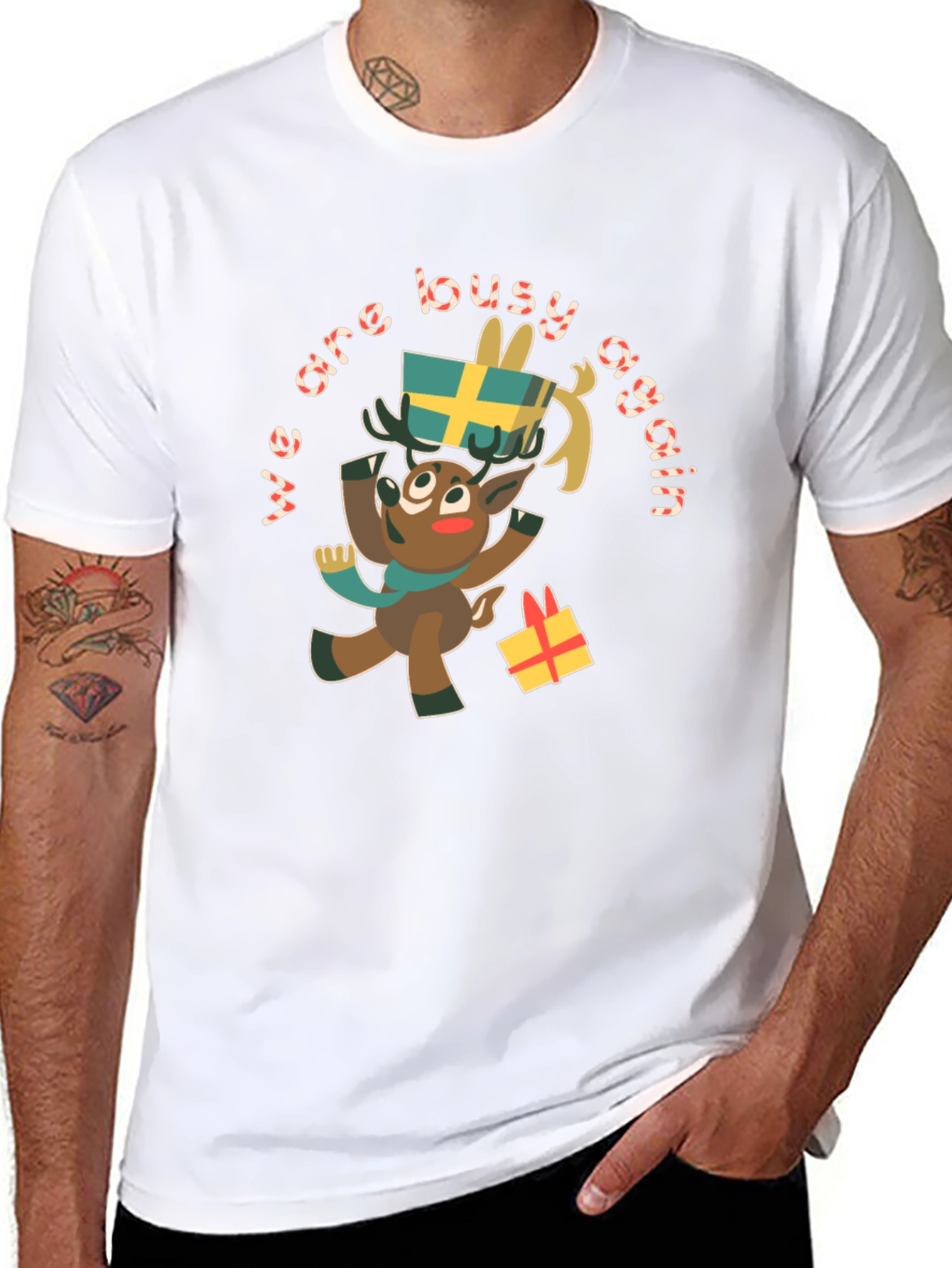 Festive Reindeer Graphic Tee