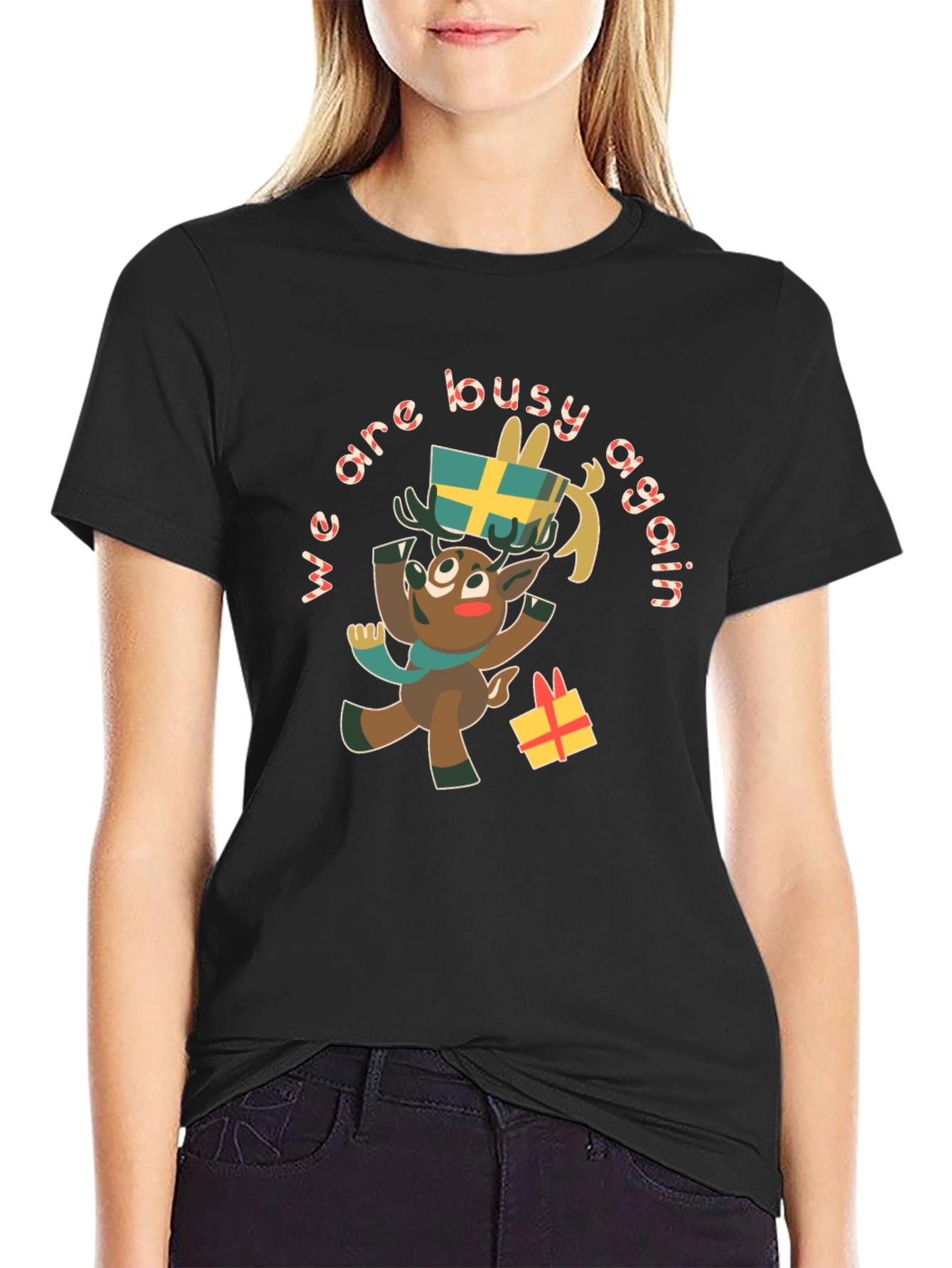Festive Reindeer Graphic Tee