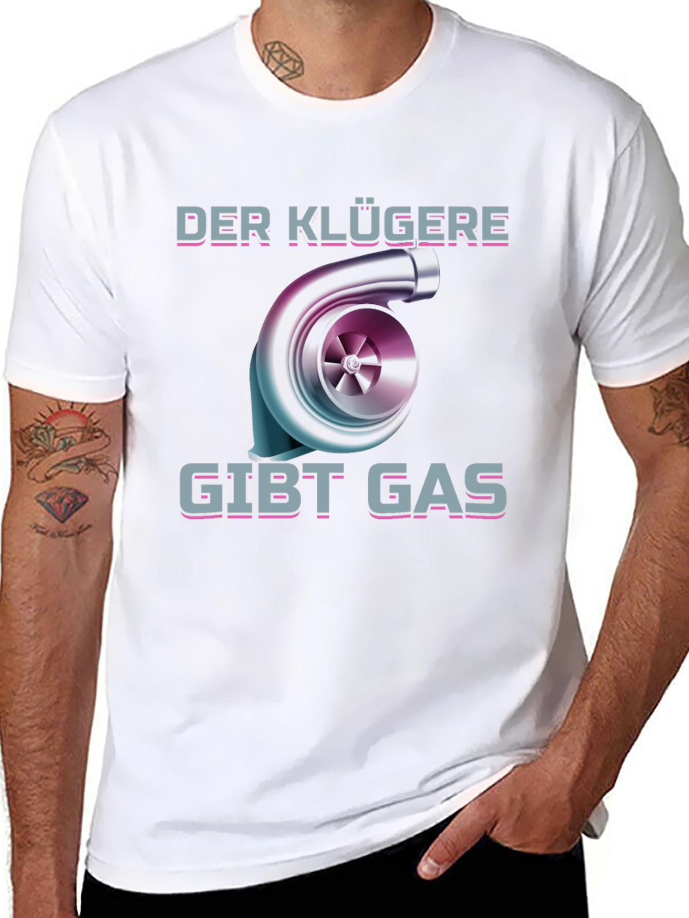 Turbo Boost T-Shirt - Der Klügere Gibt Gas