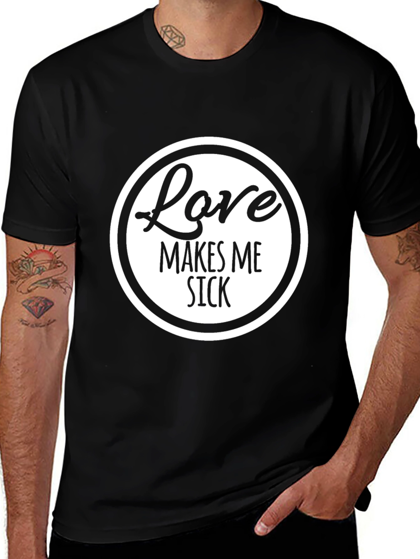 Love Makes Me Sick Funny Graphic Tee