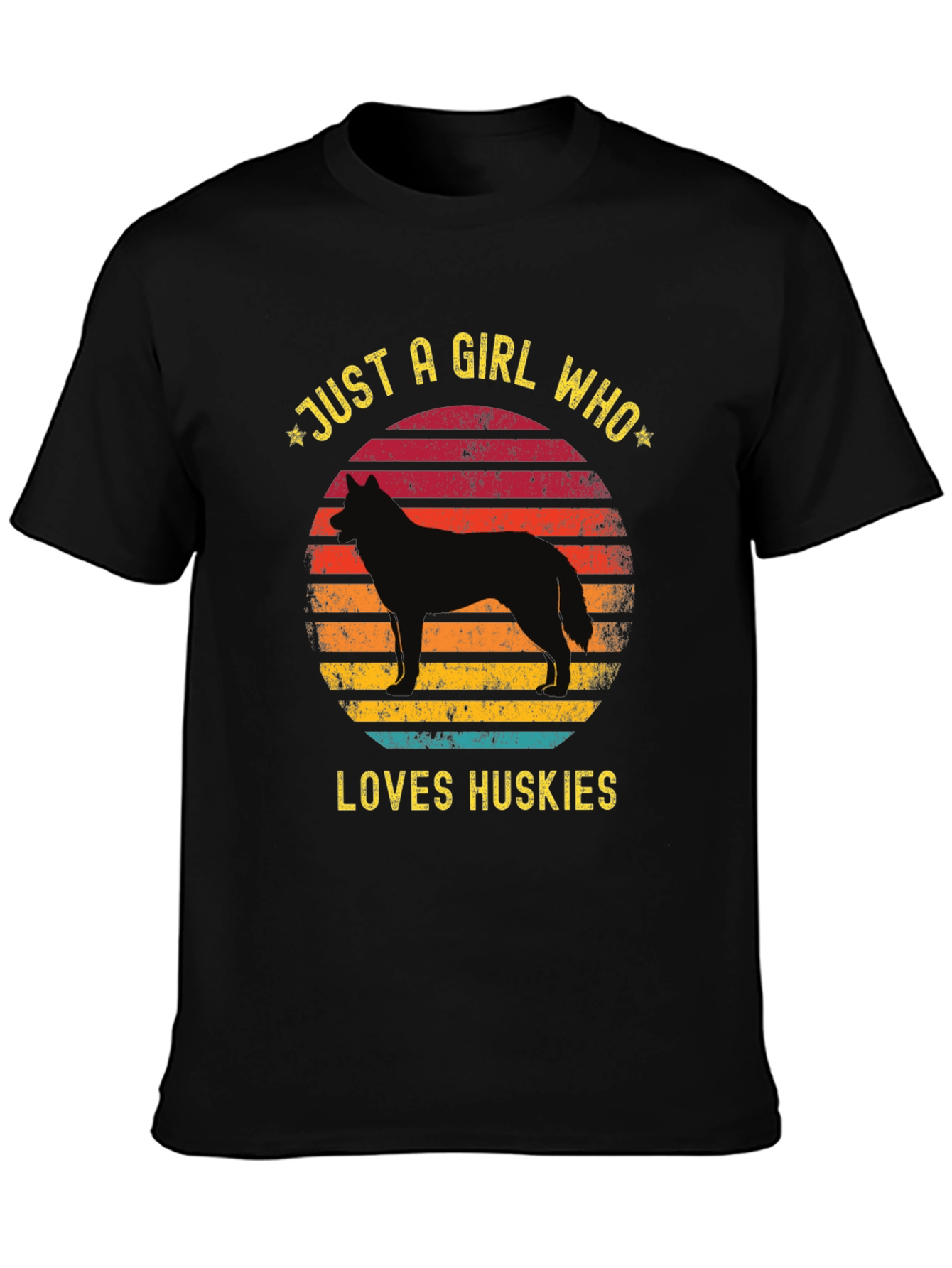 Just a Girl Who Loves Huskies T-Shirt
