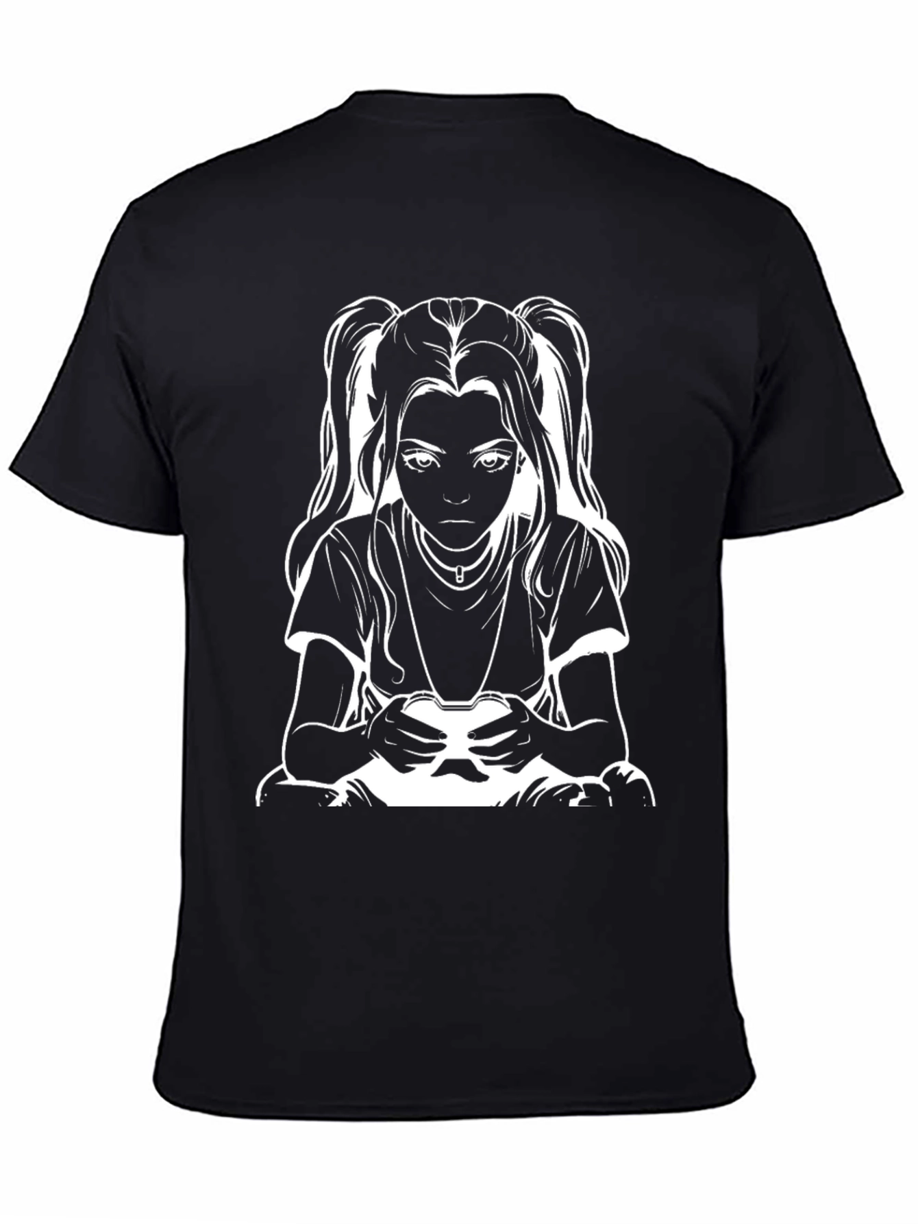 Gamer Girl Graphic T-Shirt - Cool Black Tee