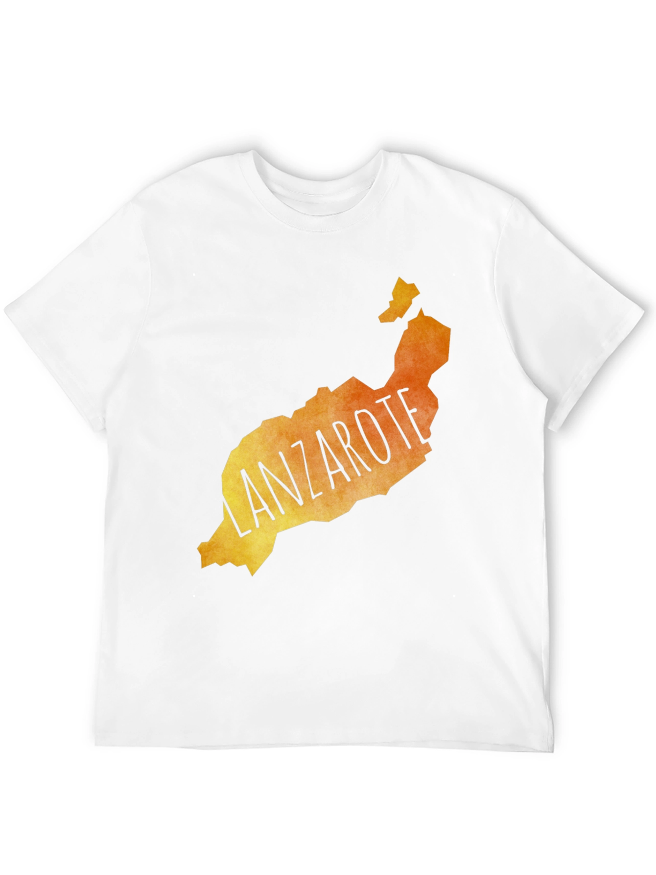 Lanzarote Map Graphic Tee - Island Souvenir T-Shirt