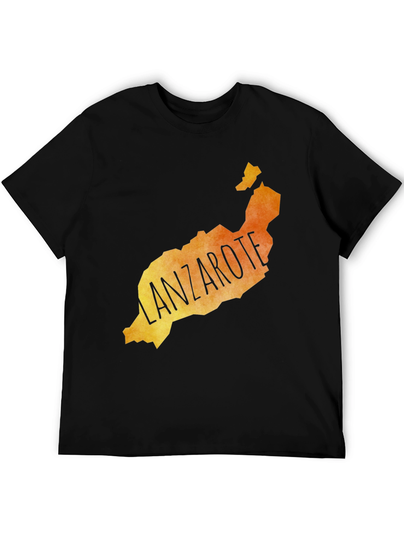 Lanzarote Map Graphic Tee - Island Souvenir T-Shirt