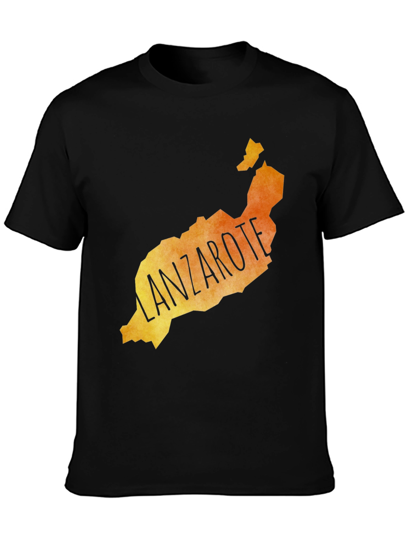 Lanzarote Map Graphic Tee - Island Souvenir T-Shirt