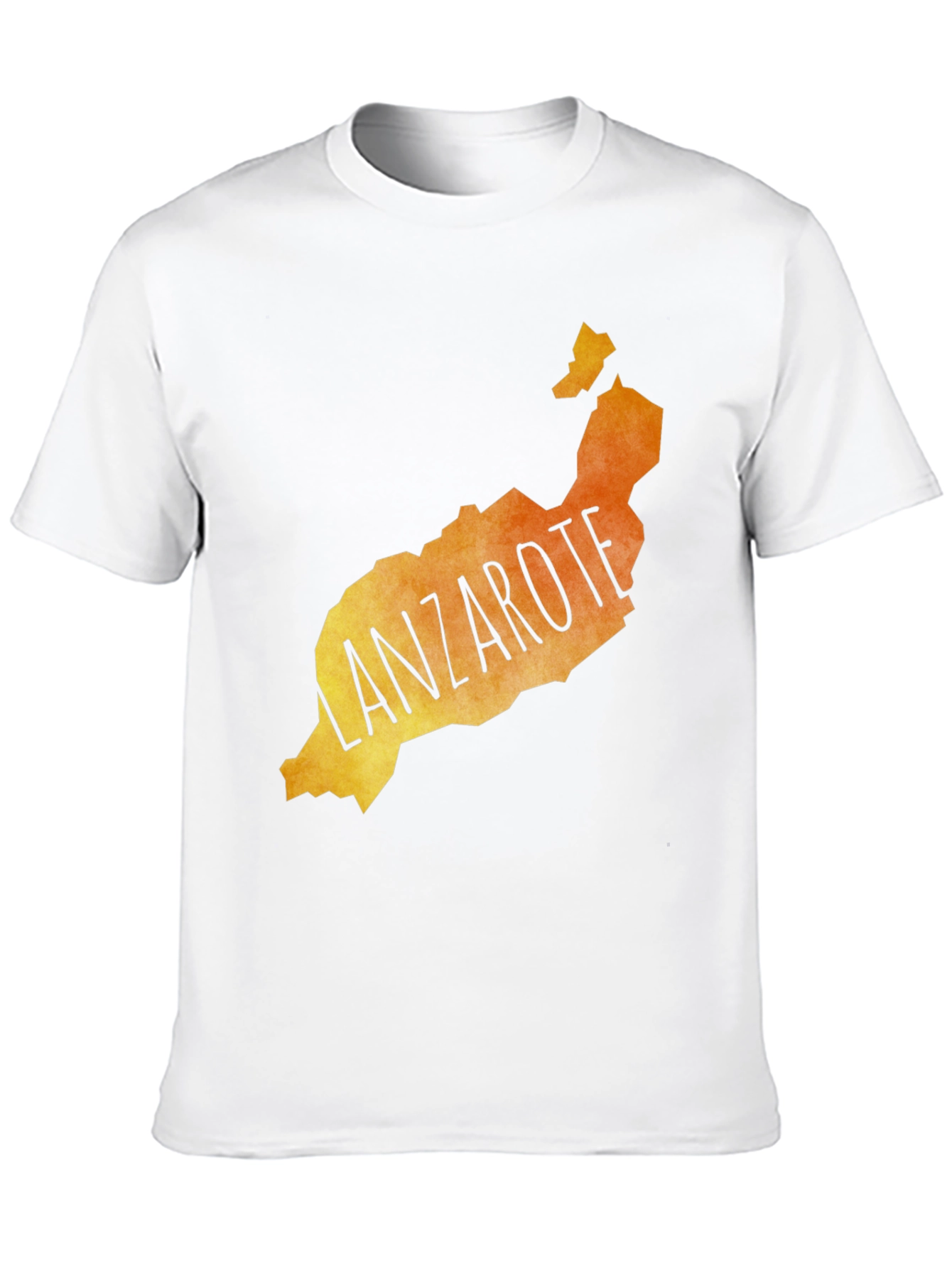 Lanzarote Map Graphic Tee - Island Souvenir T-Shirt