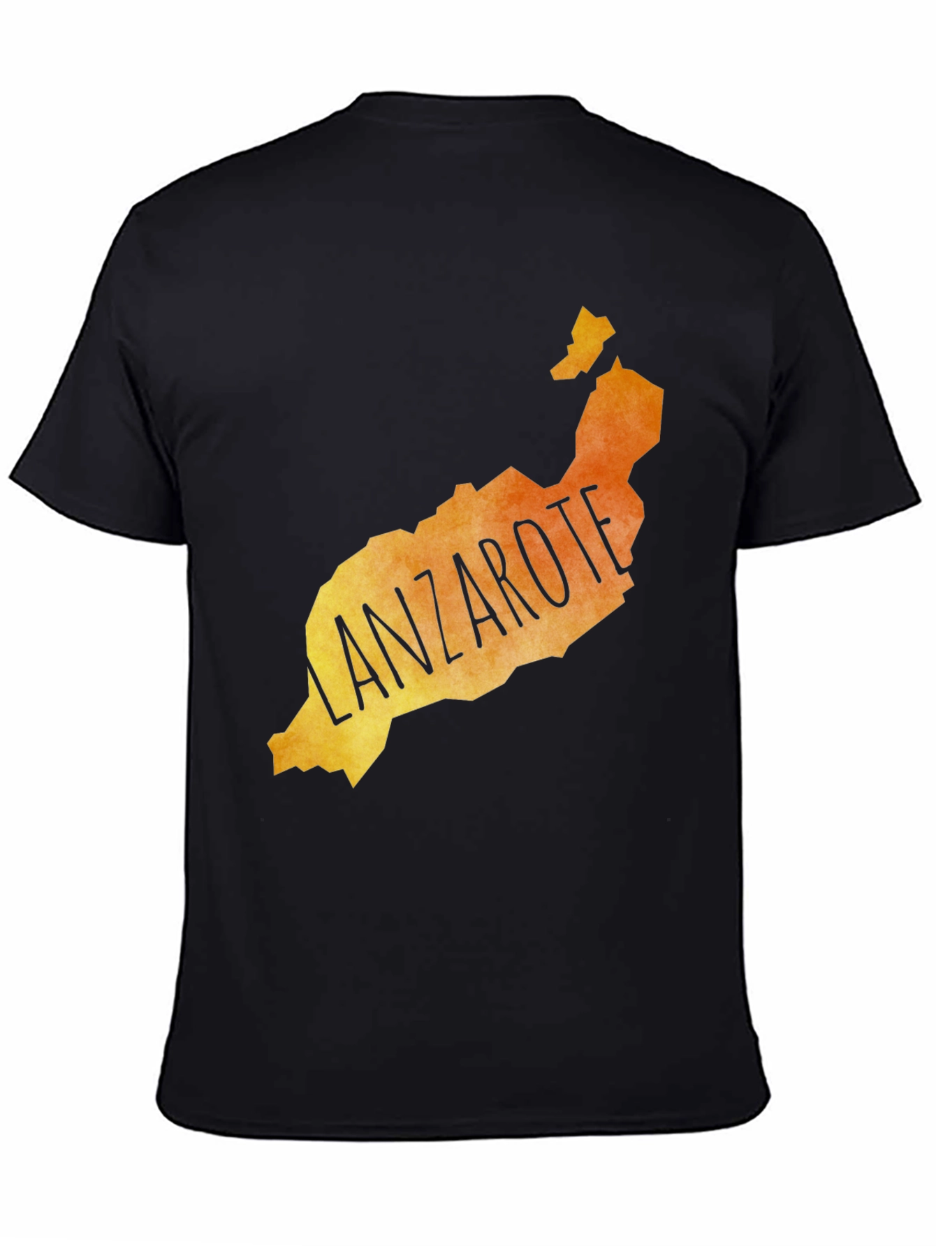 Lanzarote Map Graphic Tee - Island Souvenir T-Shirt