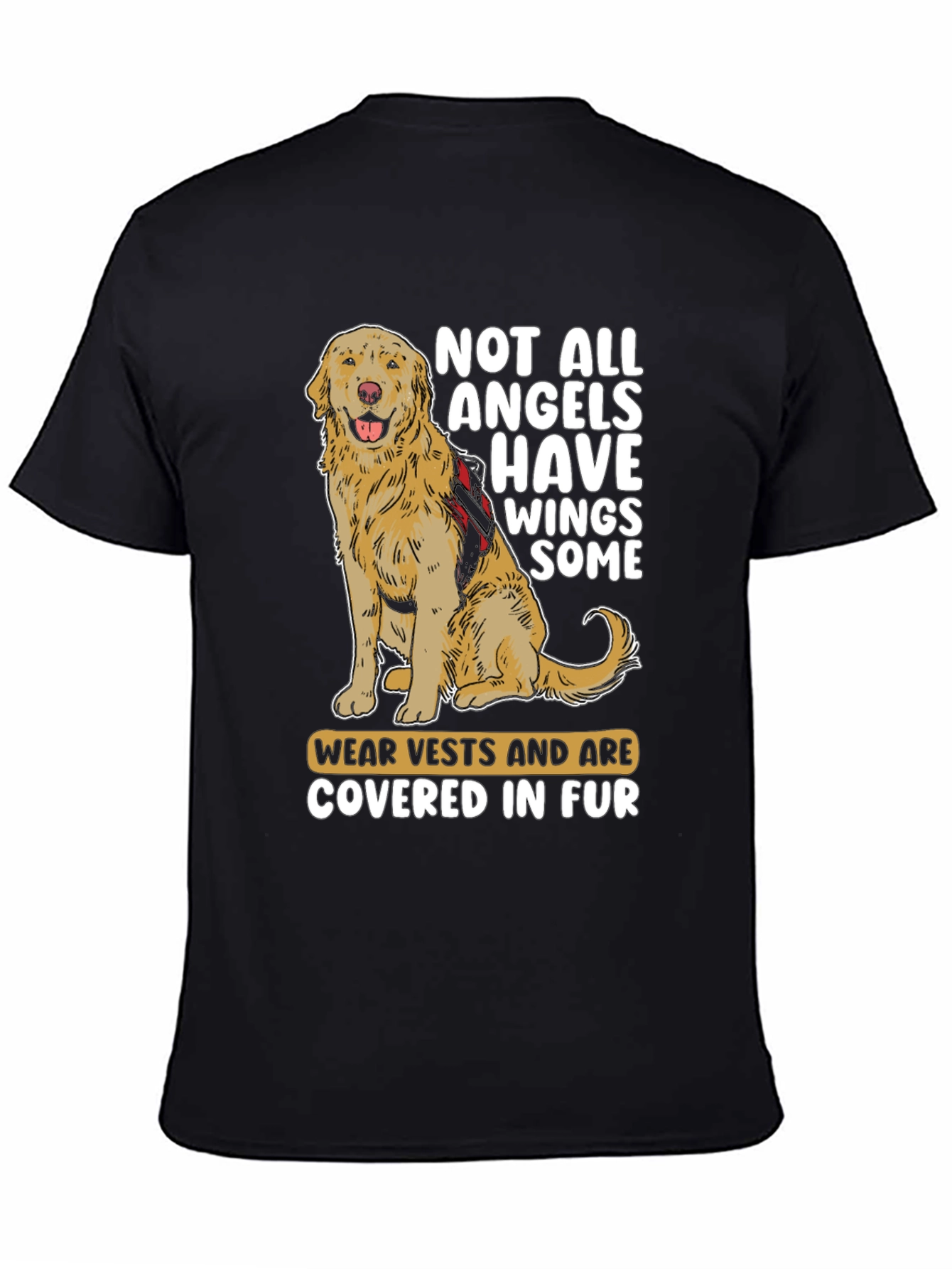 Dog Angel T-Shirt: Furry Friends with Vests