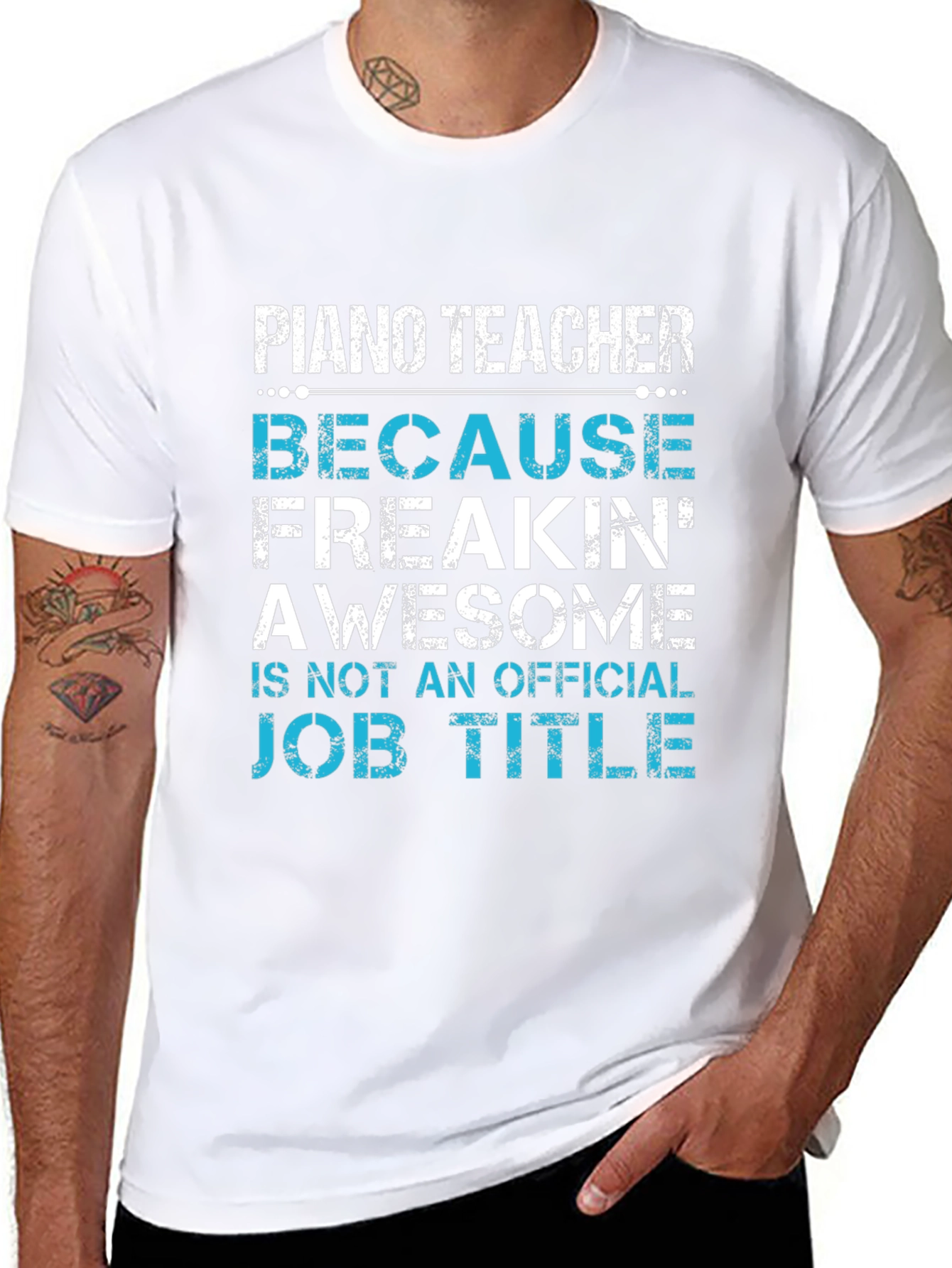 Piano Teacher Freakin Awesome Job Title T-Shirt