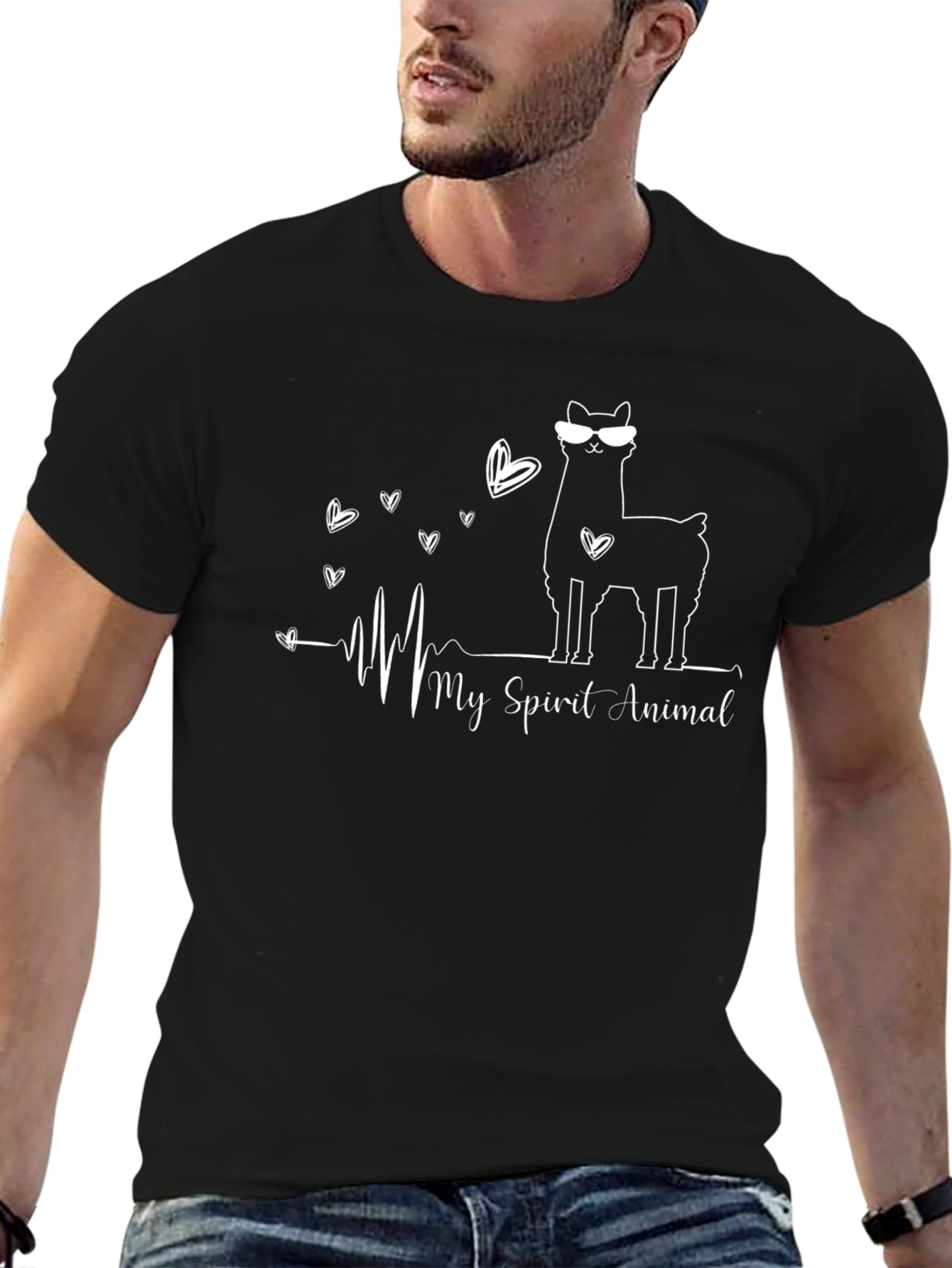 Cool Llama My Spirit Animal Graphic T-Shirt