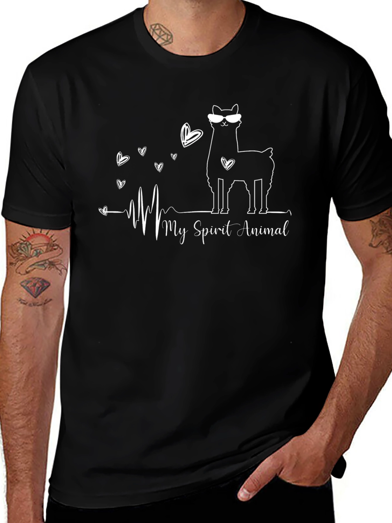 Cool Llama My Spirit Animal Graphic T-Shirt