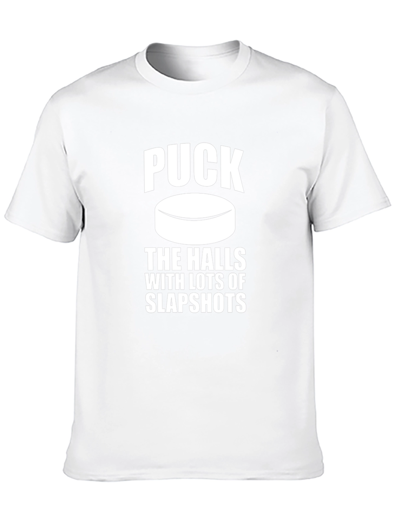 Puck the Halls Slapshot T-Shirt - Hockey Holiday Tee
