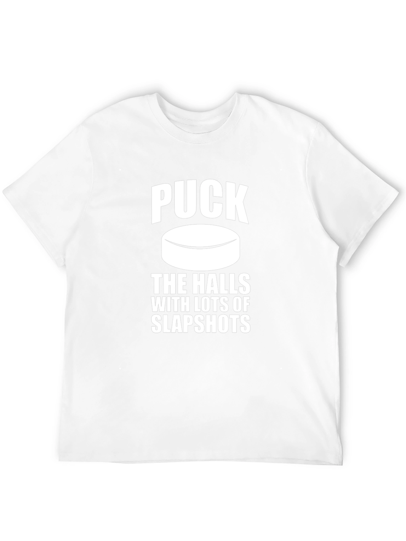 Puck the Halls Slapshot T-Shirt - Hockey Holiday Tee