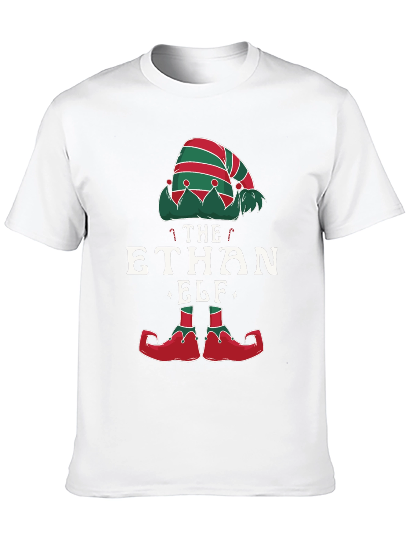 Personalized The [Name] Elf Christmas T-Shirt