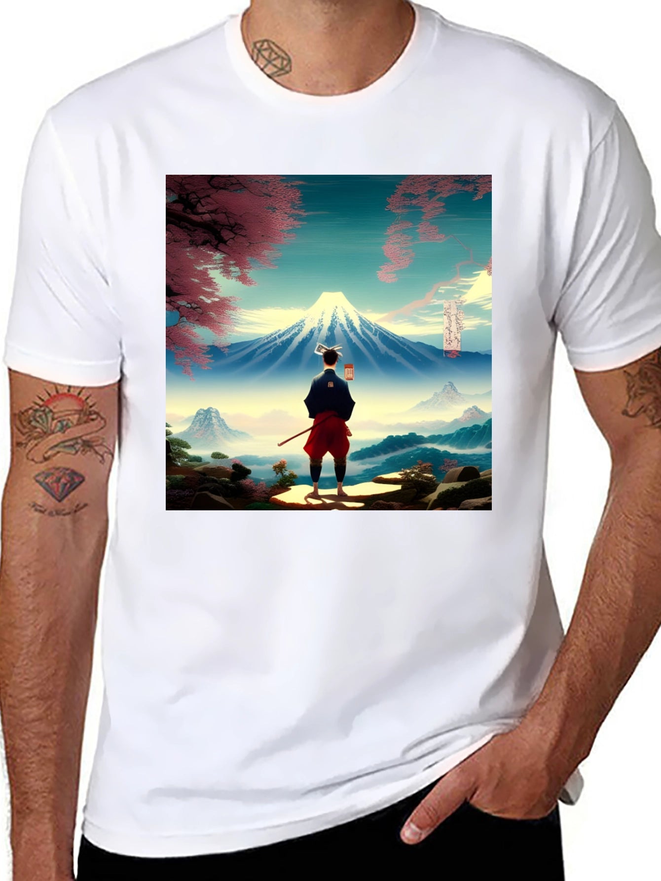 Mount Fuji Ukiyo-e Style Graphic Tee