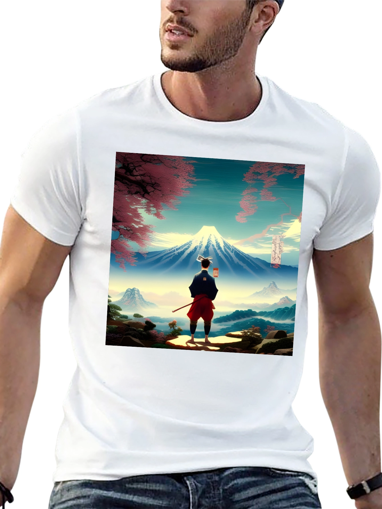 Mount Fuji Ukiyo-e Style Graphic Tee