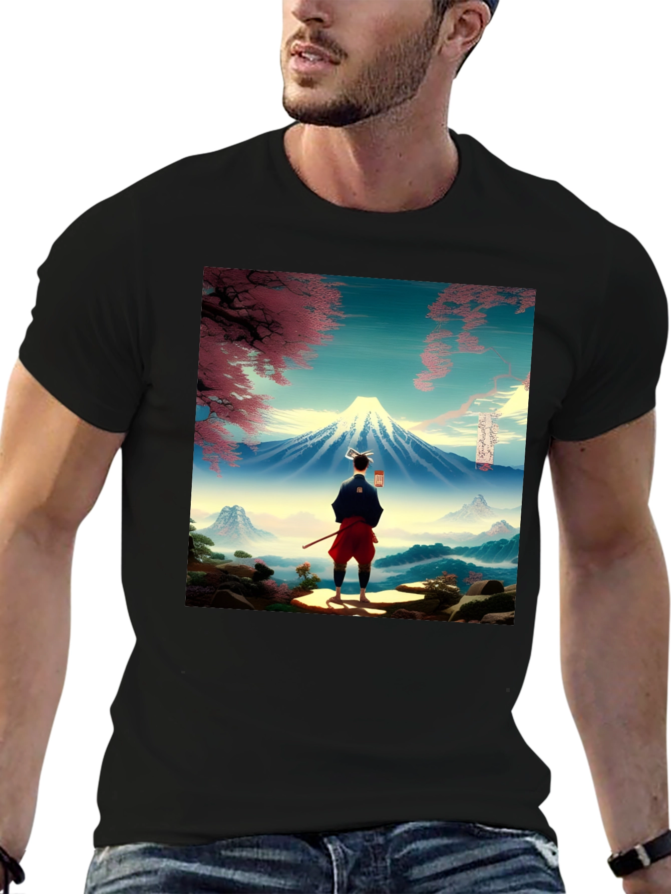 Mount Fuji Ukiyo-e Style Graphic Tee
