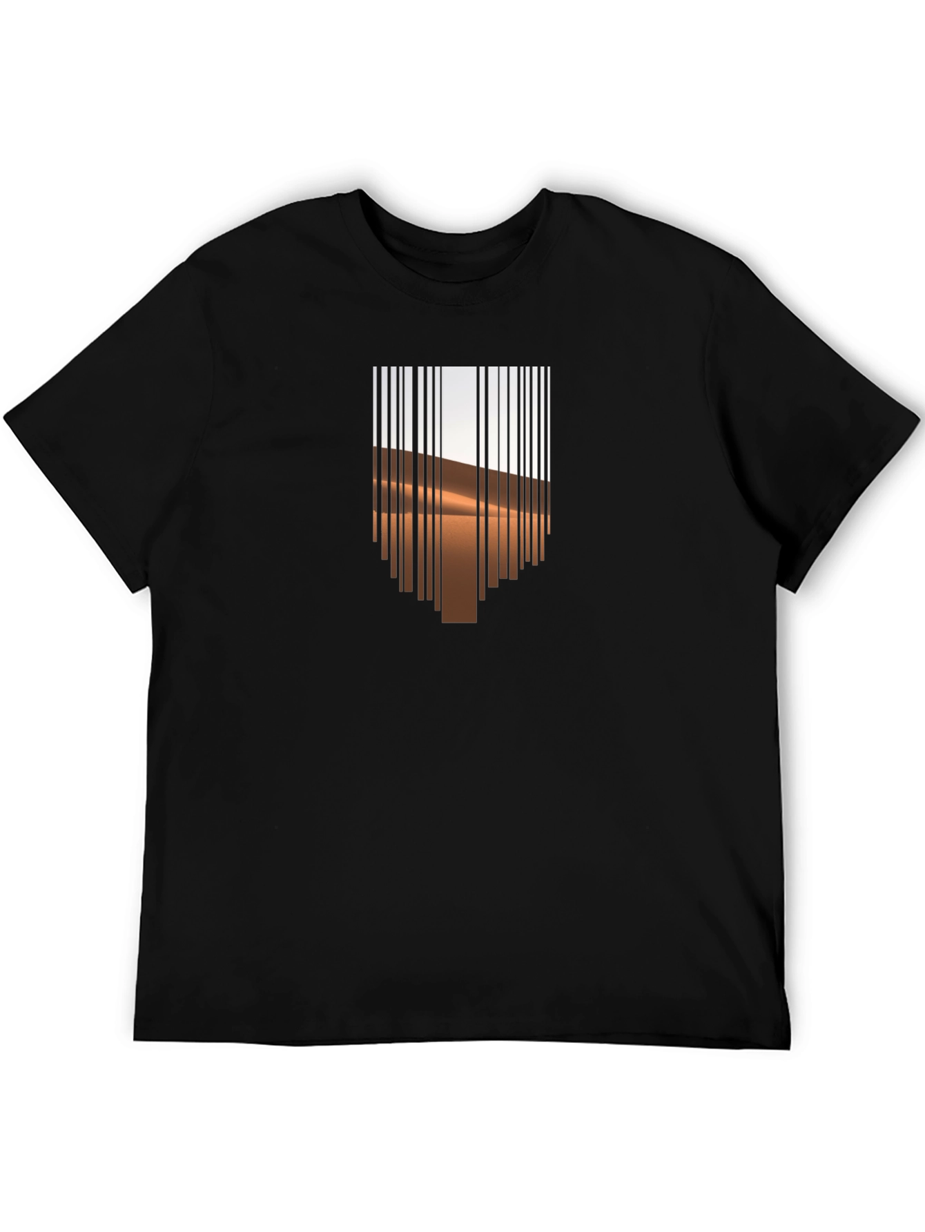 Barcode Desert Graphic Tee - Modern Casual
