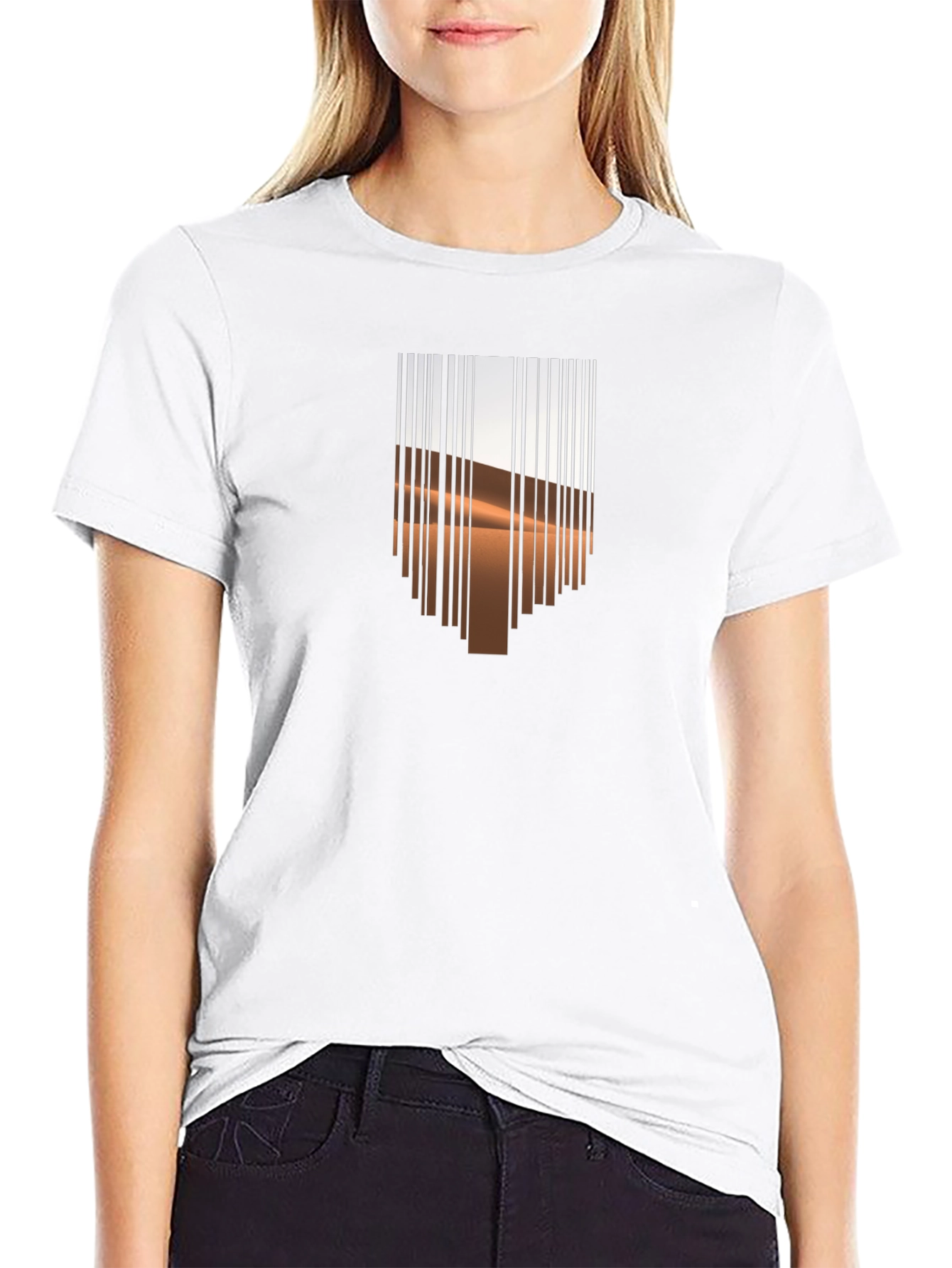 Barcode Desert Graphic Tee - Modern Casual