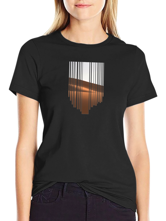 Barcode Desert Graphic Tee - Modern Casual