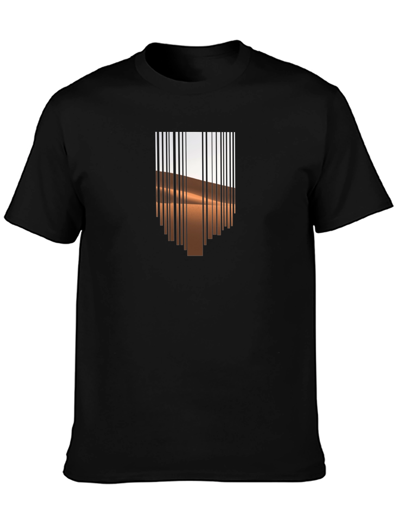Barcode Desert Graphic Tee - Modern Casual