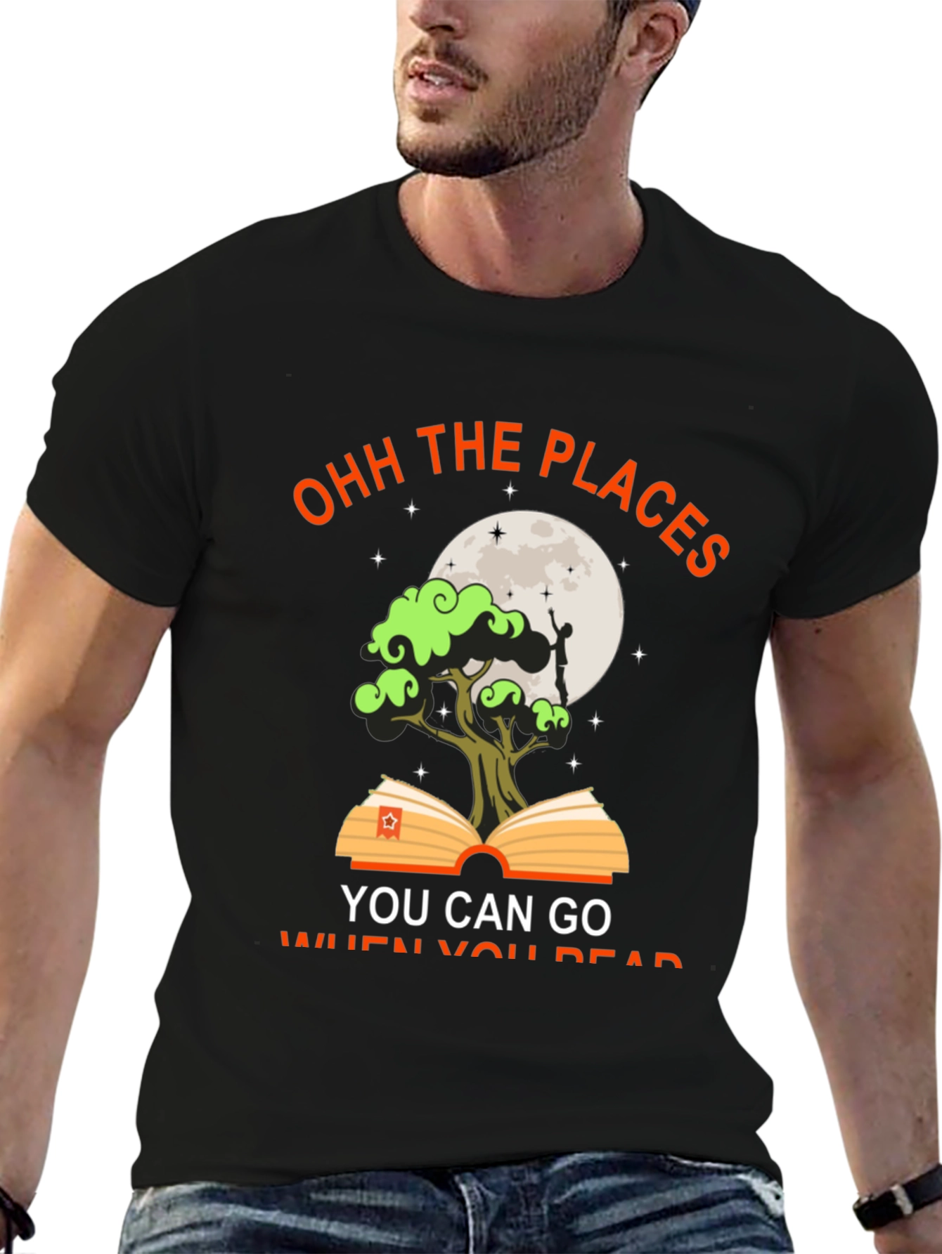 Ohh the Places You Can Go Black T-Shirt