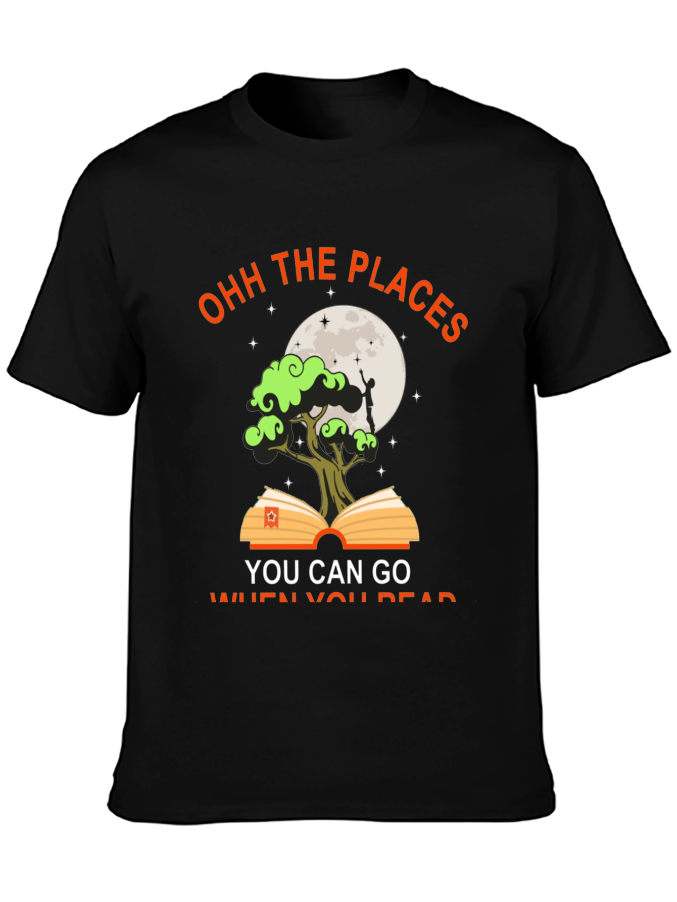 Ohh the Places You Can Go Black T-Shirt