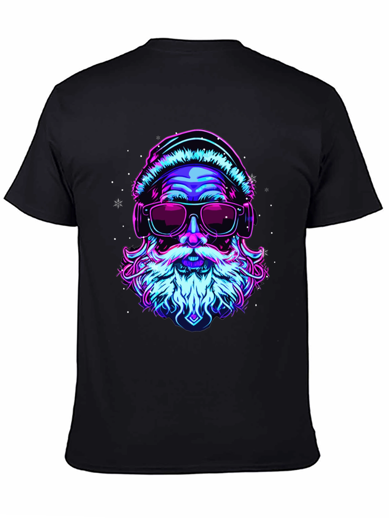 Neon Santa Graphic T-Shirt