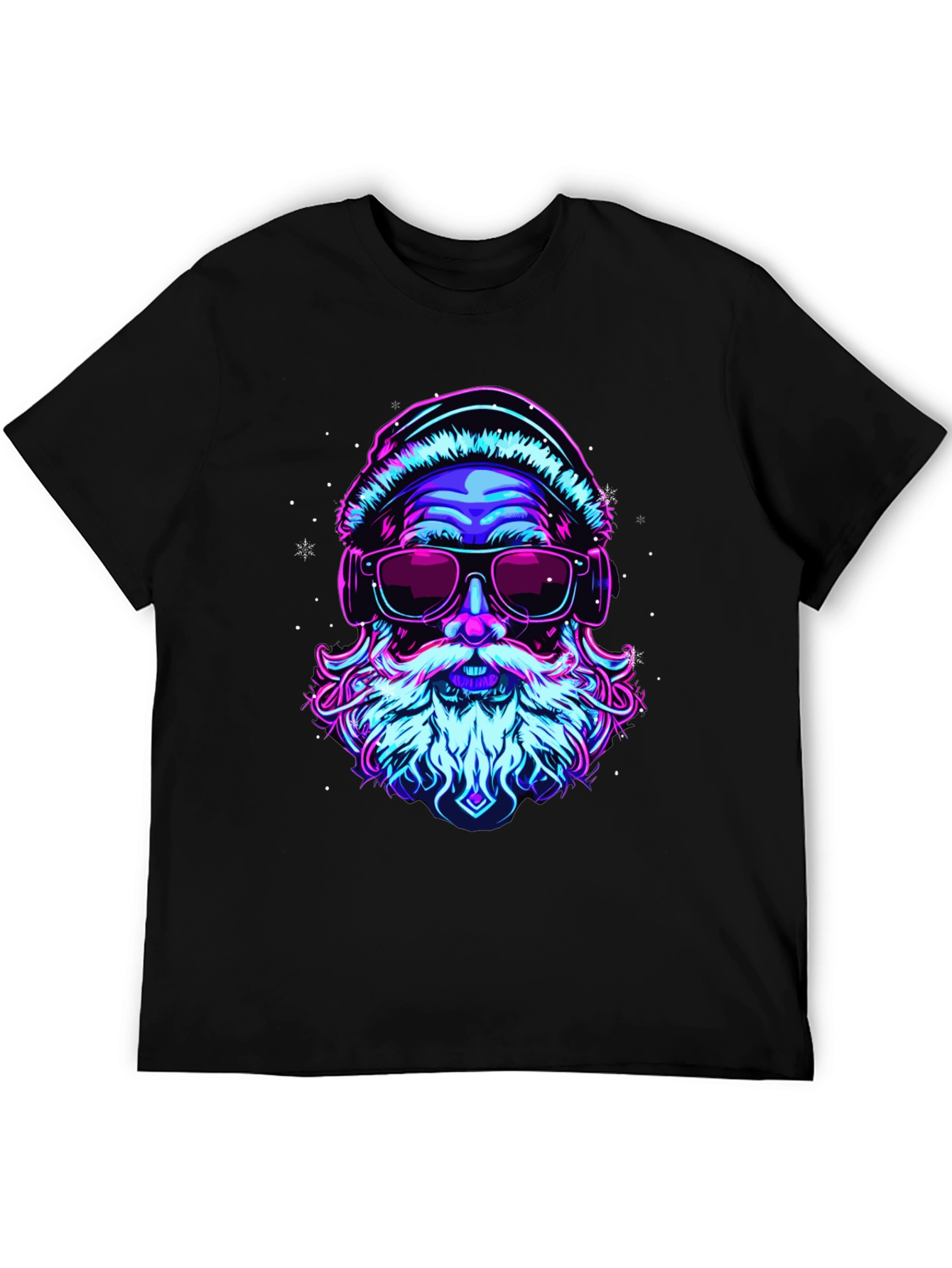 Neon Santa Graphic T-Shirt