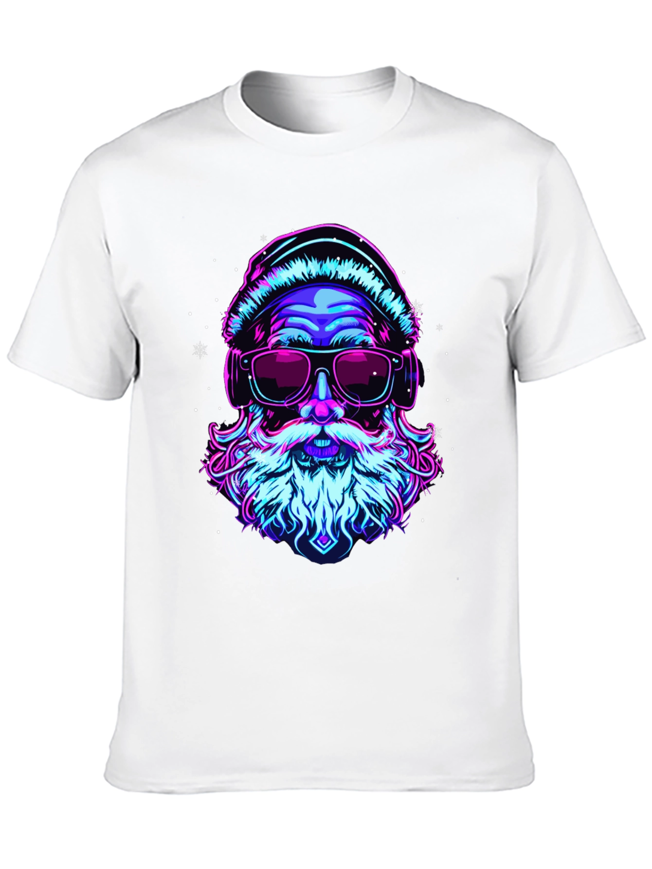 Neon Santa Graphic T-Shirt