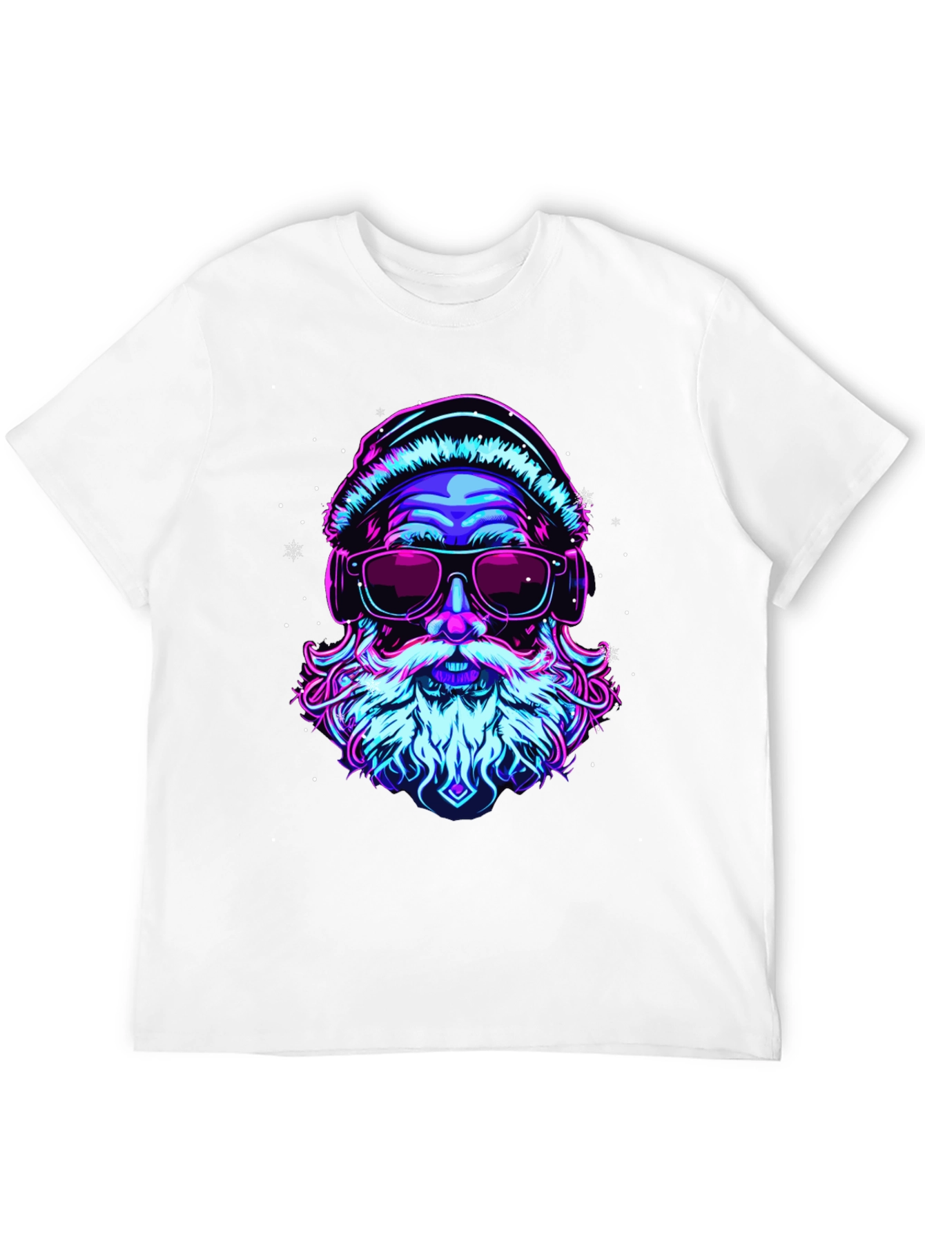 Neon Santa Graphic T-Shirt